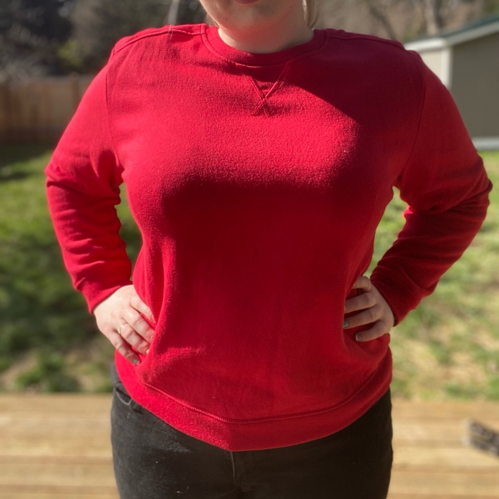 Super Soft Cozy Red Crewneck